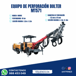 EQUIPO DE PERFORACIÓN BOLTER MT571